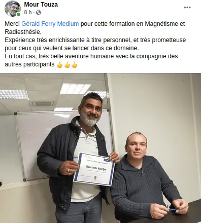 Témoignage Facebook stagiaire magnétisme